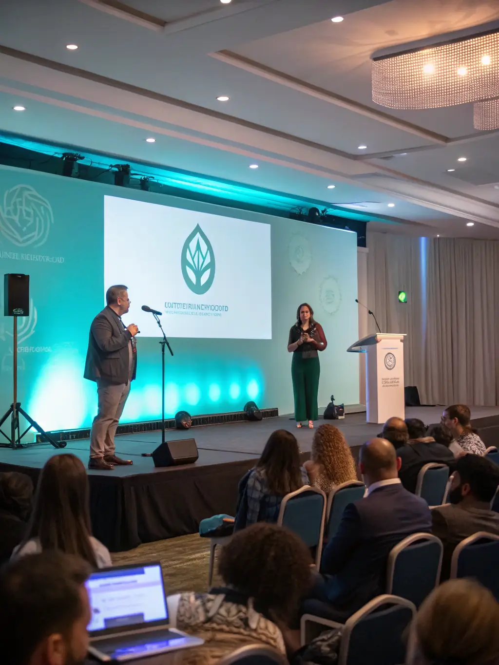 An image of a well-organized spiritual conference with participants actively engaged, highlighting CSA's complete event management.
