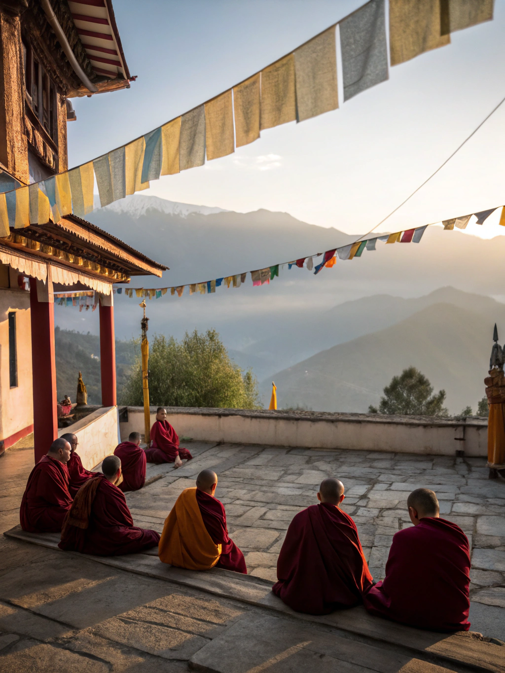 Monastery prayer courtyard