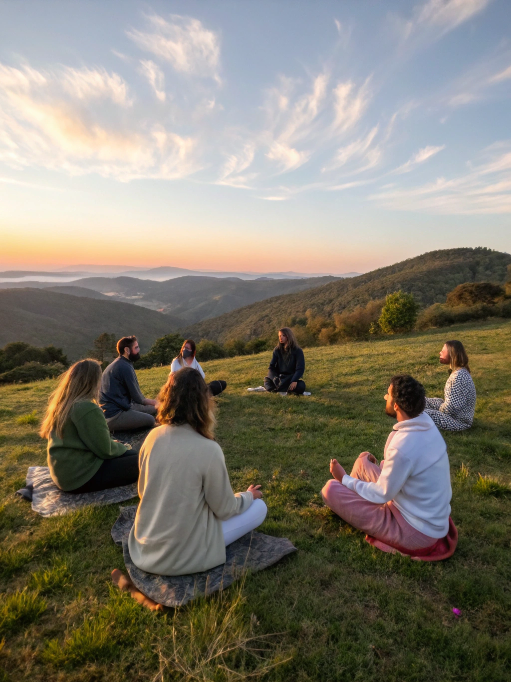 Morning meditation circle
